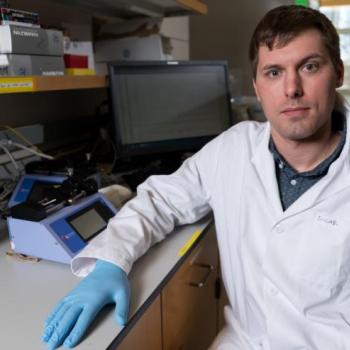 James Dahlman, assistant professor, in the Wallace H. Coulter Department of Biomedical Engineering